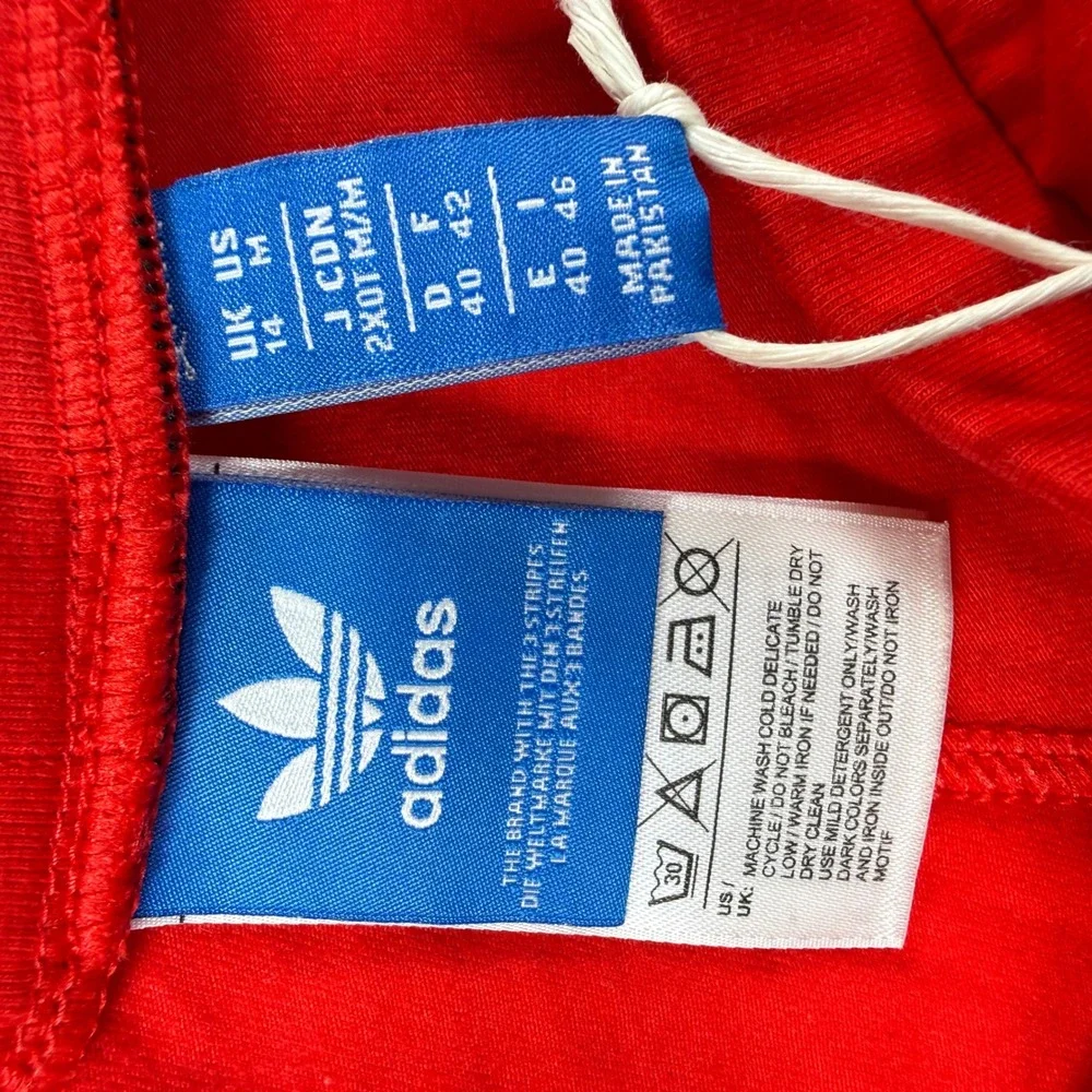Adidas Originals Womens 3-Stripes Leggings Red White Trefoil Tights CE5438 M